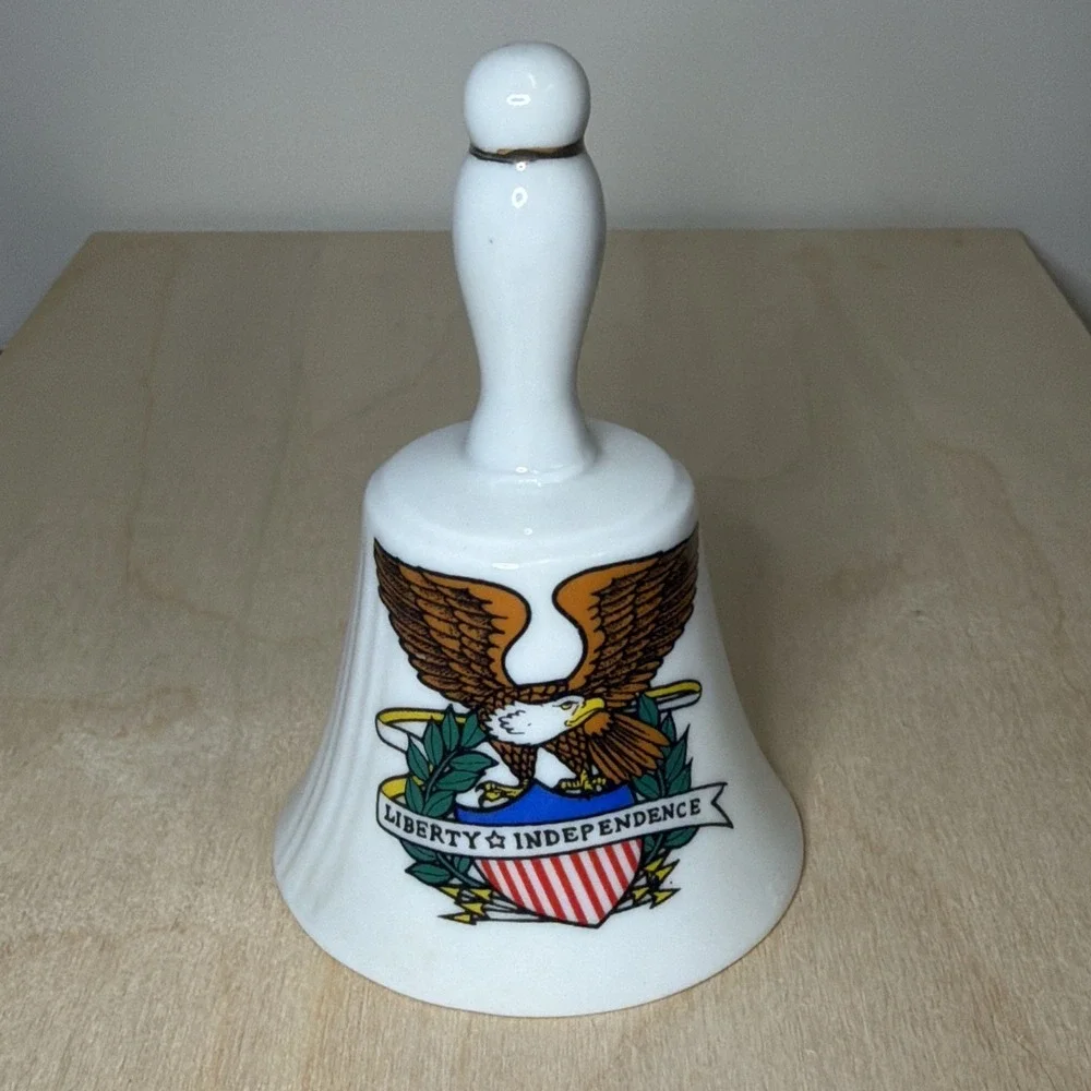 vintage Liberty Independence Bell With Eagle With Wings Spread